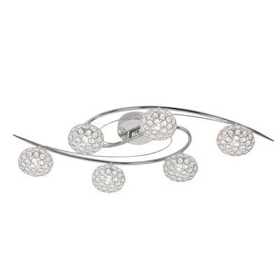 Eva Crystal Semi Flush Mount