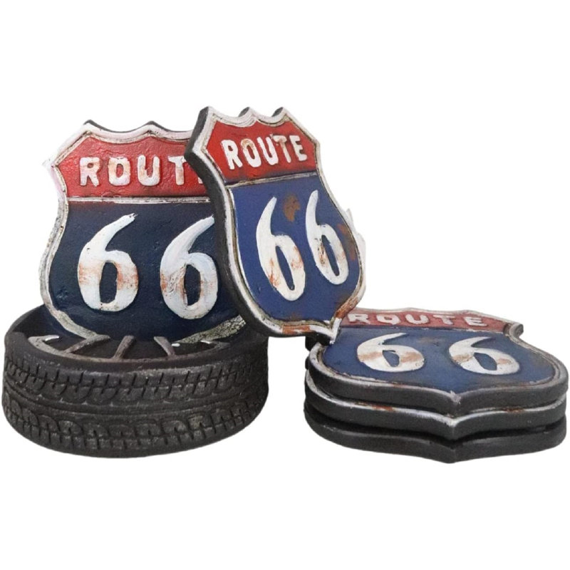 Ensemble de montagnes russes rétro Classic Road Road Iconic Route 66