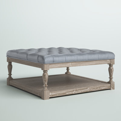 Table basse avec rangement en bois massif Athena