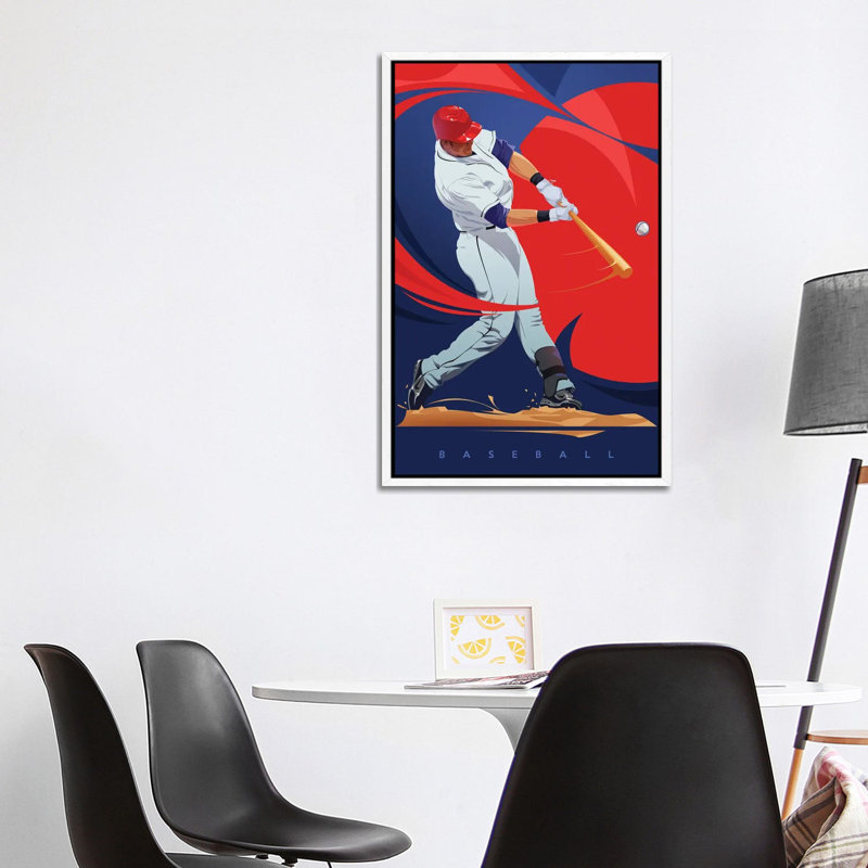 Baseball by Nikita Abakumov - Print on Canvas, 101.6 cm H x 66.04 cm W, White Floater Frame