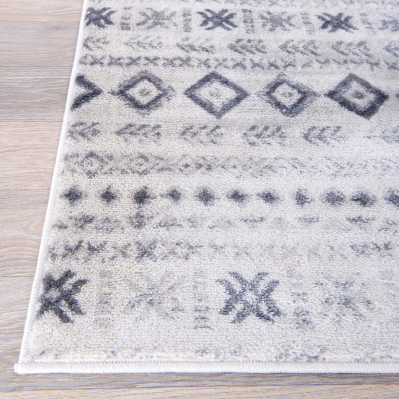 Demello Abstract Indoor Rug, Rectangle 5' x 7'
