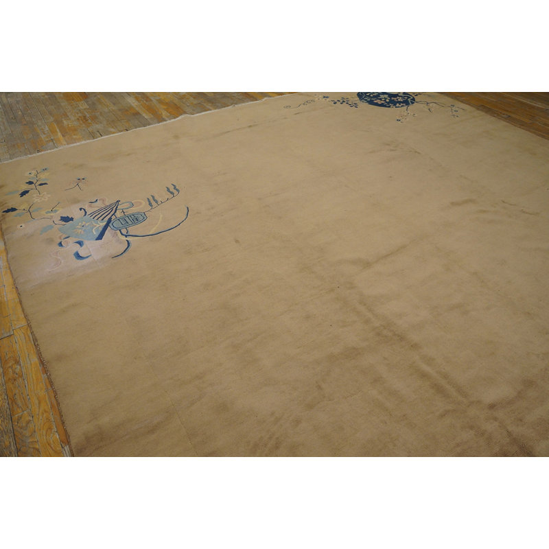 Early 20th Century Light Color Open Field Chinese Art Deco Room Size Rug