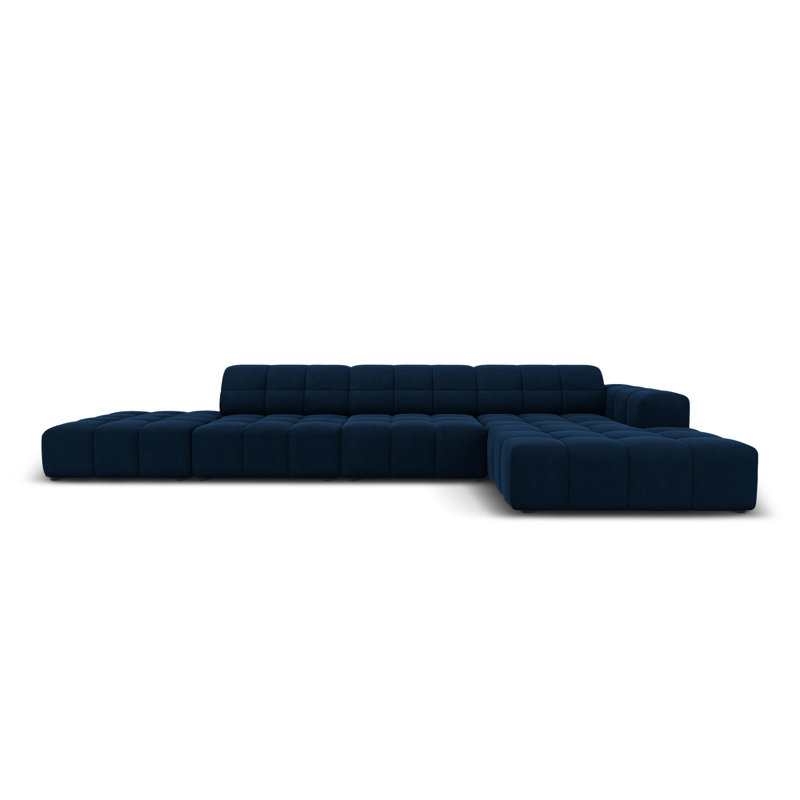 Chicago 5 Seater Corner Sofa, Blue, Right Hand Facing