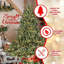 Arbre de Noël 6 pi pleine forme avec 500 lumières UL - branches mixtes PE / PVC, 1763 pointes, base large pour les espaces spacieux, structure à charnières, support en métal stable-1500888091