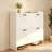 Modern Fence Shoe Cabinet With 4 Flip Drawers, Sleek Space-Saving Entryway Organizer For Living Room-816708228