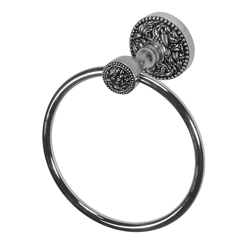 San Michele Towel Ring, Vintage Pewter