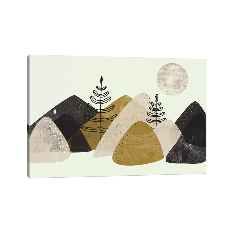 «Montagnes» - reproduction, Toile tendue, H 18 po x l 26 po x P 1,5 po