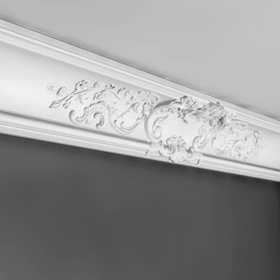 7-1/4 in x 7-1/4 in x 78-3/4 in Primed White High Density Polyurethane Crown Moulding