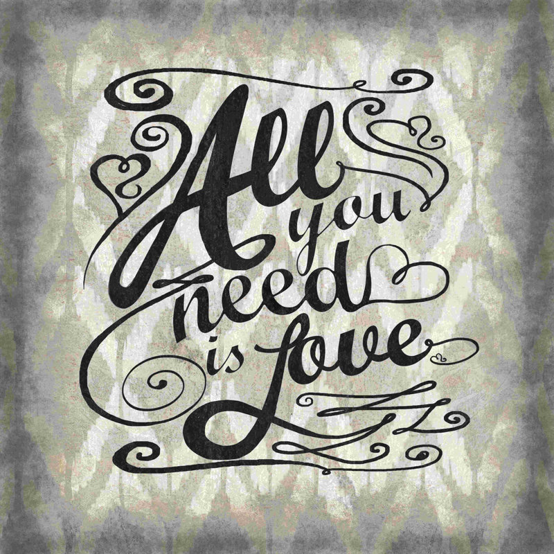 « All You Need », H 12 po x l 12 po, Brun / noir