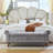 62" Bedroom Tufted Button Storage Bench, Modern Fabric Upholstered Ottoman, Window Bench, Rolled Arm Design For Bedroom, Living Room, Foyer-2013915574