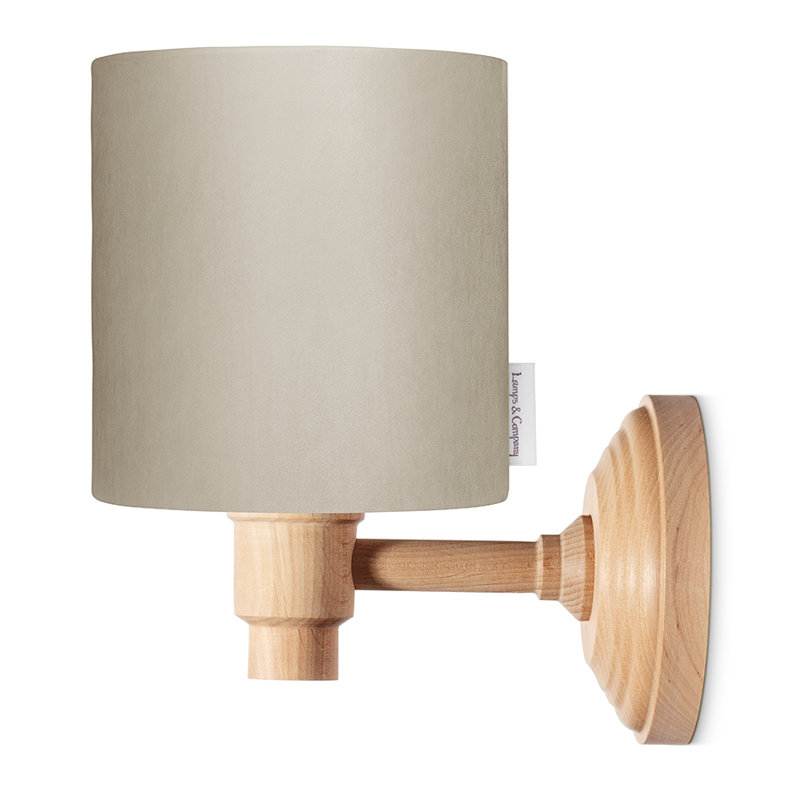 Solid Wood Armed Sconce, Brown
