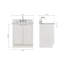 Meuble-lavabo simple 30 po en bois massif avec comptoir en marbre de Carrare 1,5 po blanc chaud, lavabo rectangulaire-227053793-203960951