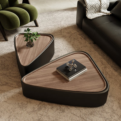 Elegant Triangular Coffee Table Set