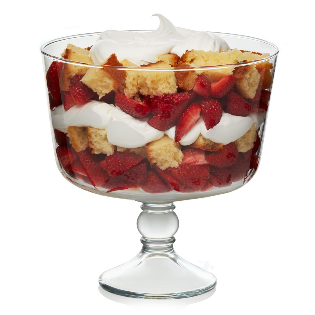 Libbey Selene Footed Glass Trifle Bowl, 9-inch Libbey