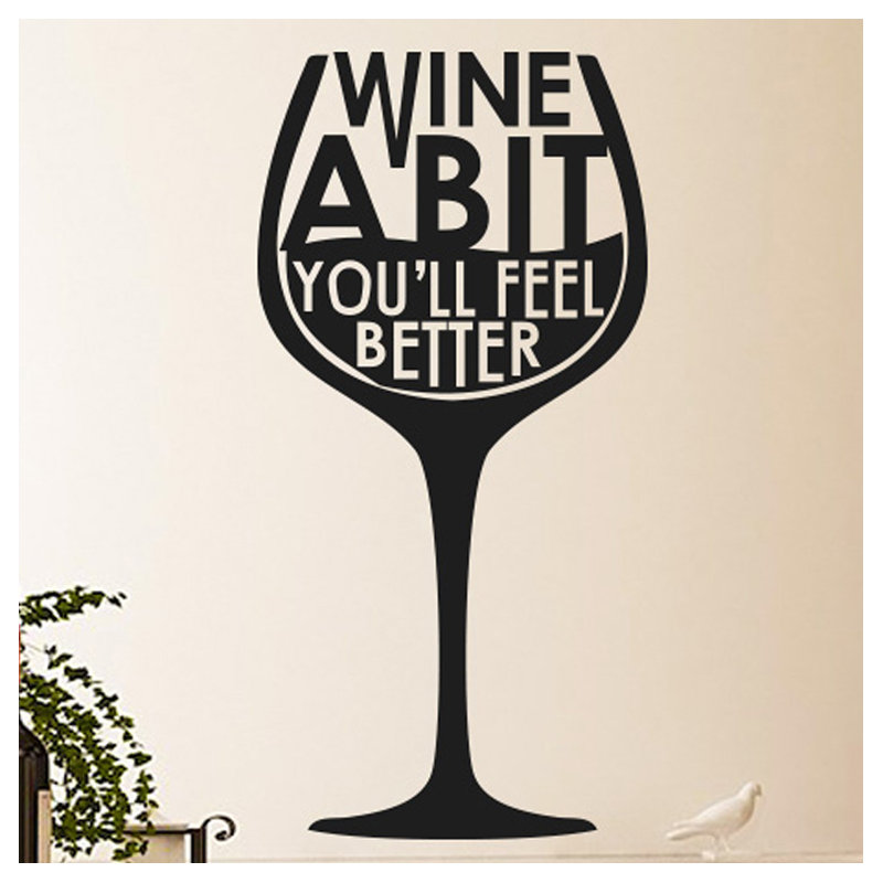 Food & Beverage Wall Decal, Black, Large