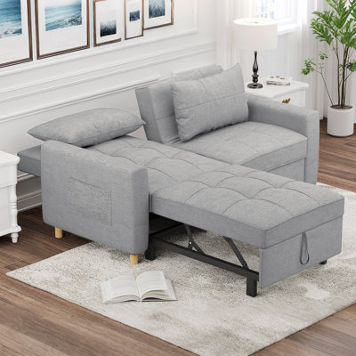 2 Seater Linen Sofa Bed