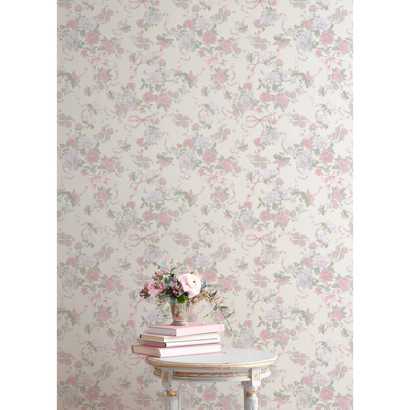 Rouleau de papier peint L 33 pi x l 20,5 po, Rose