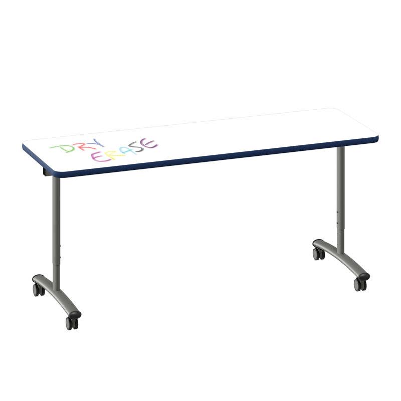 Table rabattable Premium Premium, H 38 po x L 72 po x l 24 po, Blanc / Bleu