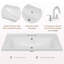 Ensemble de meuble-lavabo 30 po avec lavabo, armoire de salle de bain blanche avec tiroirs, structure solide et panneau de fibres à densité moyenne-789353838