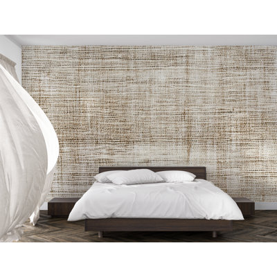 Linen Wallpaper – Textured Fabric Look Wall Mural For Modern Home Decor