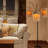 Amber 72-Inch 3-Light Rattan and Raffia Arc Floor Lamp