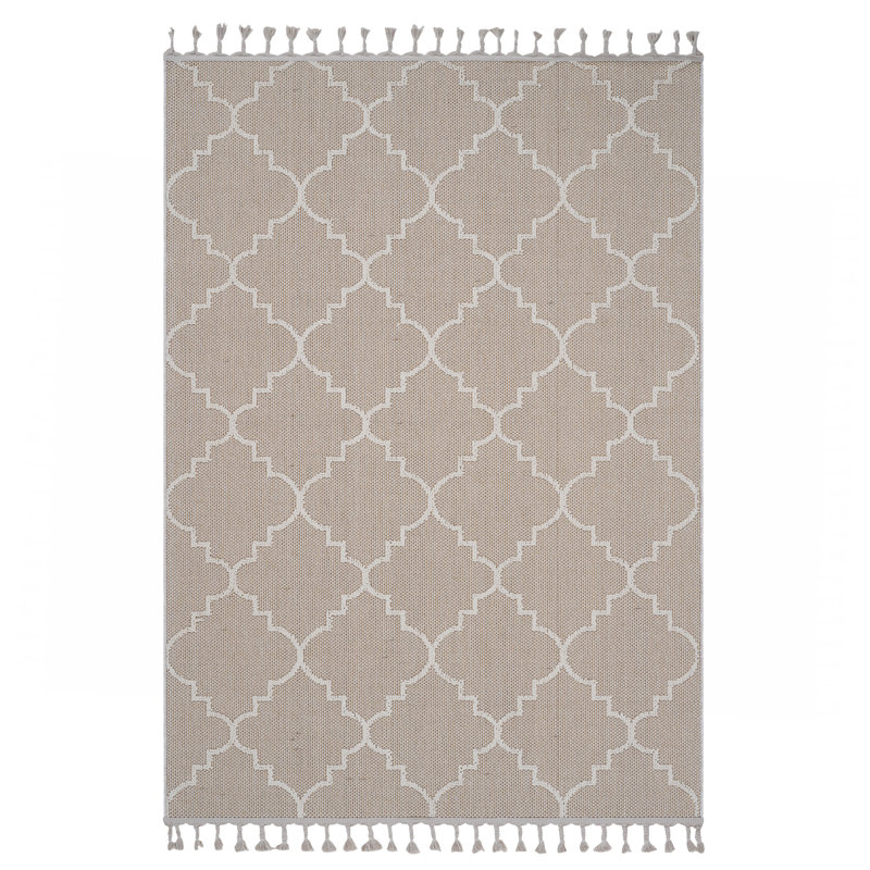  Tapis ivoire / treillis intérieur / extérieur, Rectangle 4 pi x 6 pi 2 po