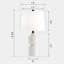 Lampe de table 24,5 "moderne en résine ivoire avec intensité variable à 3 voies pour chambre à coucher, salon, chevet, table de chevet