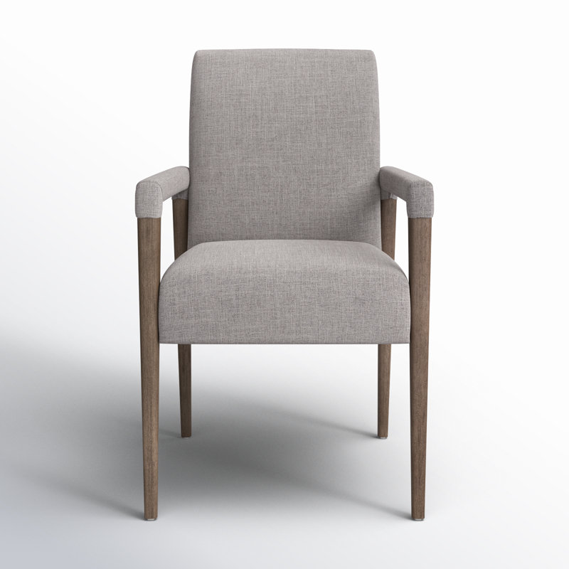 Visalia 19.5'' H Upholstered Beech Arm Chair, Gray
