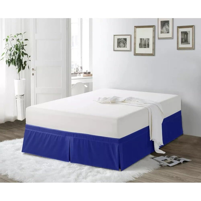 Ruffled Wrap Around Bed Skirt, Imperial Blue