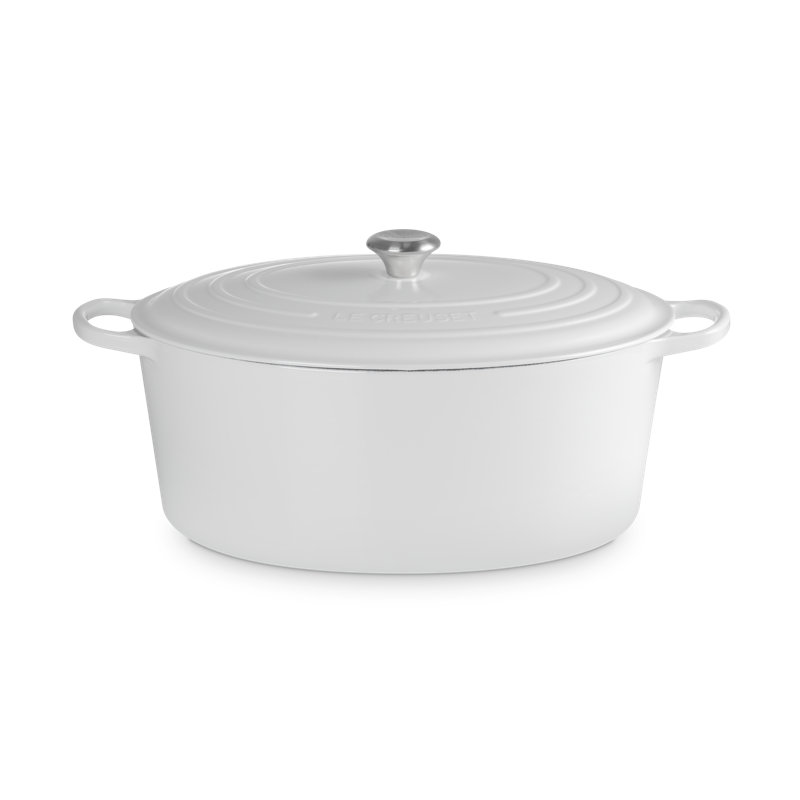 Le Creuset Enameled Cast Iron Signature Oval Dutch Oven, 15.5 Qt. -, White