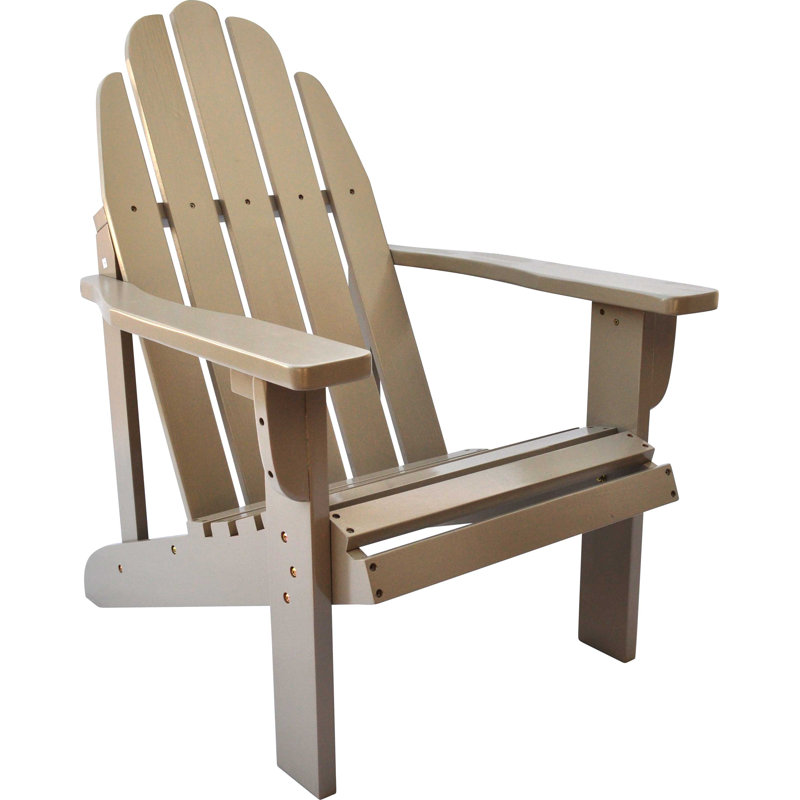 Piercy Cedar Outdoor Adirondack Chair, Taupe Gray