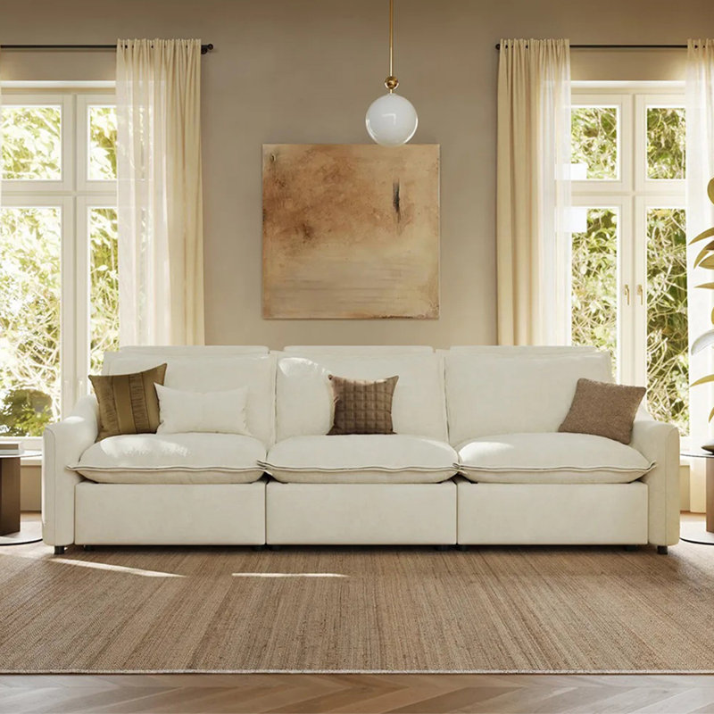Canapé inclinable électrique ergopal, H 36 po x l 121 po x P 37,5 po, Beige