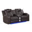 Ensemble de 2 fauteuils inclinables électriques DEL Cecelio en similicuir
