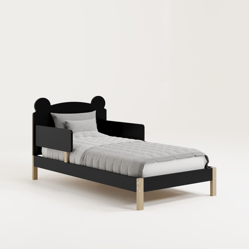 Teddy Bear Toddler Bed, Black