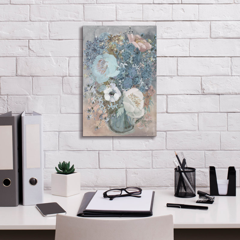 Epic Graffiti 'Summer Blues Bouquet'  by Art Licencing Studio Canvas Wall Art, 26" x 40", H 18 po x l 12 po x P 0,75 po