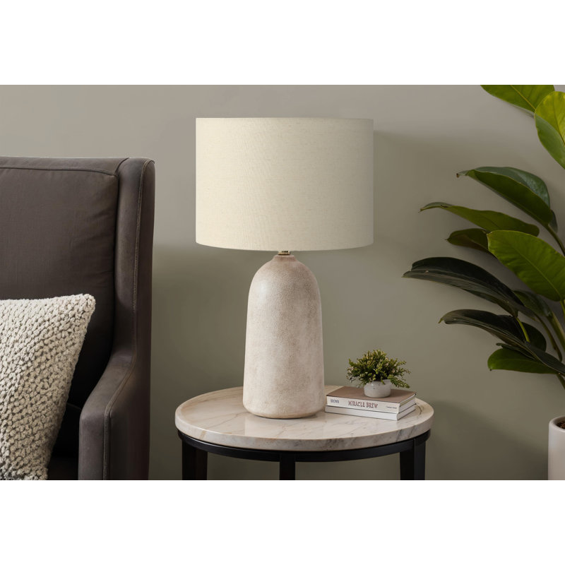 Lighting, 27"h, Table Lamp, Ceramic, Beige Shade, Contemporary, Modern, Beige