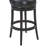 Arvizu Onyx and Faux Leather and Solid Wood Low Back Swivel Bar Chair-420987905-531189942