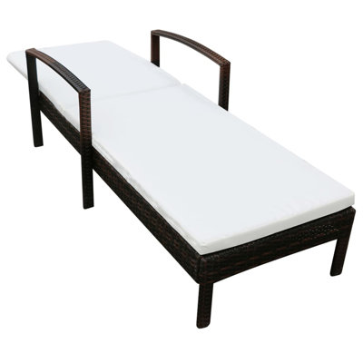 Chaise longue inclinable longue avec coussins 78 po Verret
