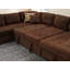 Canapé modulaire surdimensionné de 123 po en forme de U avec méridienne de rangement et 4 coussins décoratifs pour le salon-480710978