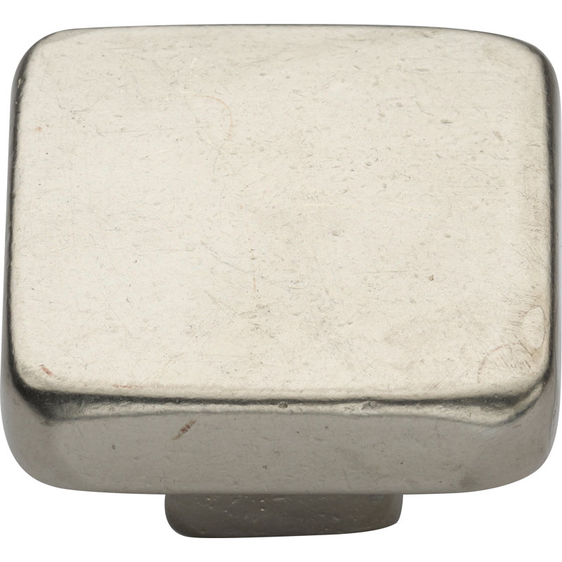 Poignée d'armoire carrée rustique, 1.25, Bronze blanc