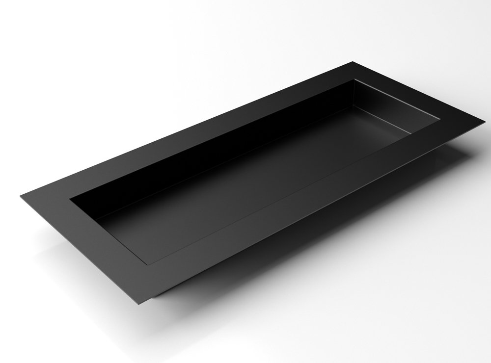 Geo Series Metal Planter Box, Black