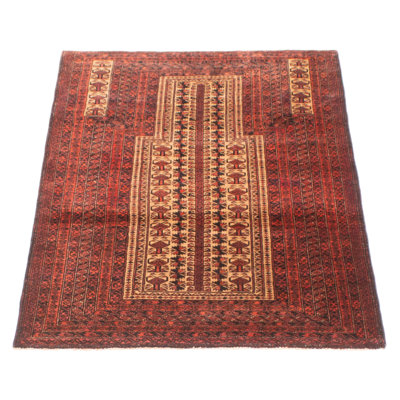 Tapis brun clair Teimani 2 pi 11 po x 4 pi 8 po