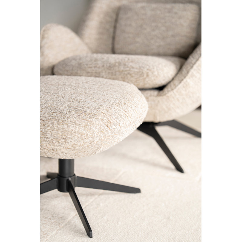 Ryan Swivel Lounge Chair, Beige
