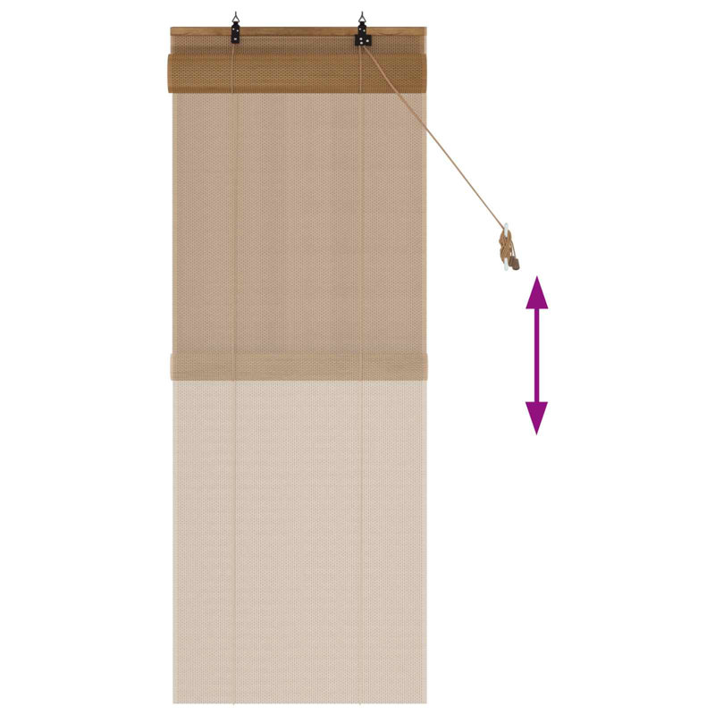 Bamboo Roller Blind, 70 cm W x 160 cm L