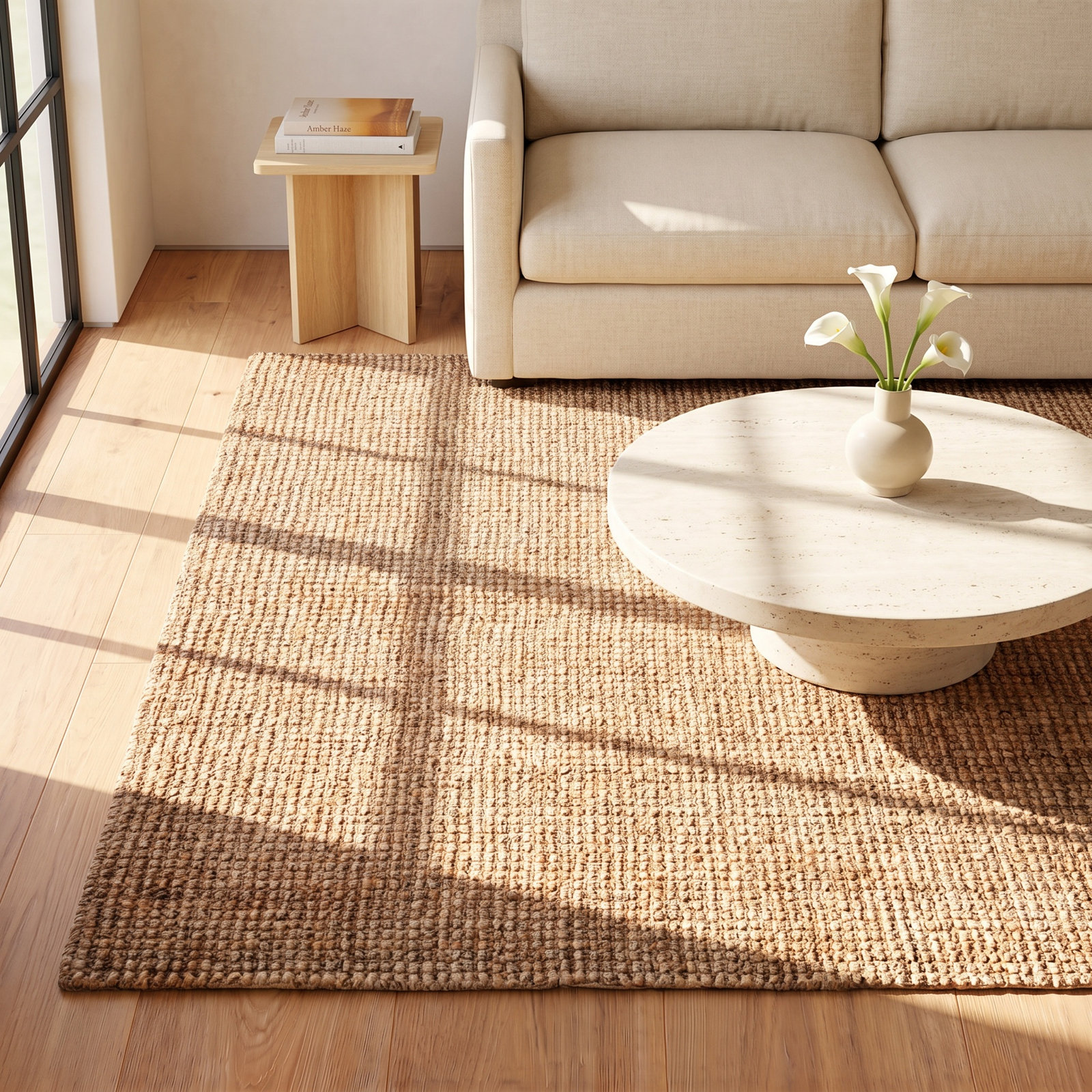 Alda Jute Area Rug, Rectangle 9' x 12'