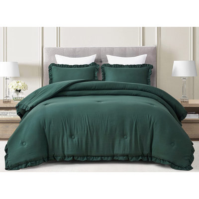 Nora Washed Microfiber Ruffled Comforter Set