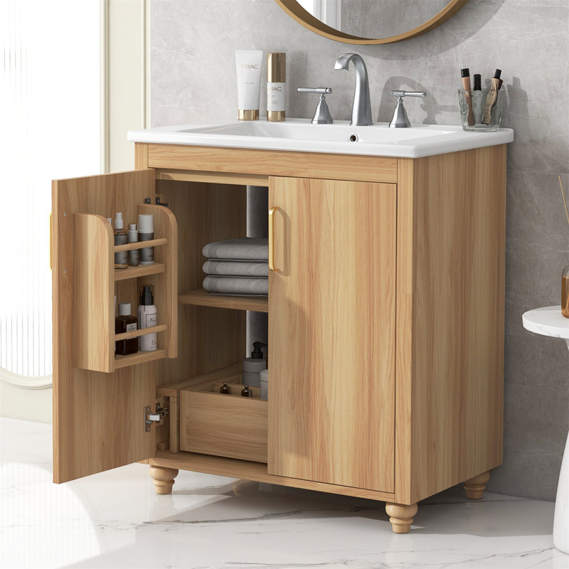 Ensemble de meuble-lavabo simple 30 po avec plateau Delmos