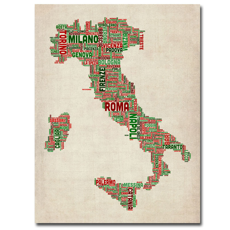 "italie i" par michael tompsett, impression sur toile, H 24 po x l 18 po x P 2 po