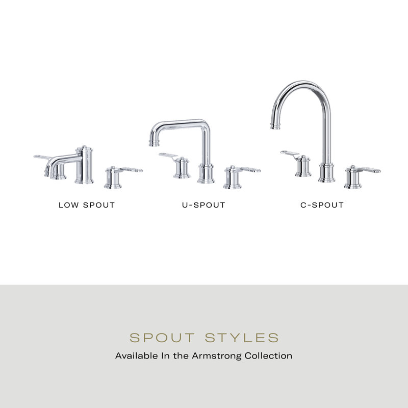 Armstrong™ Widespread Lavatory Knob Handle Faucet with U-Spout, Satin Nickel