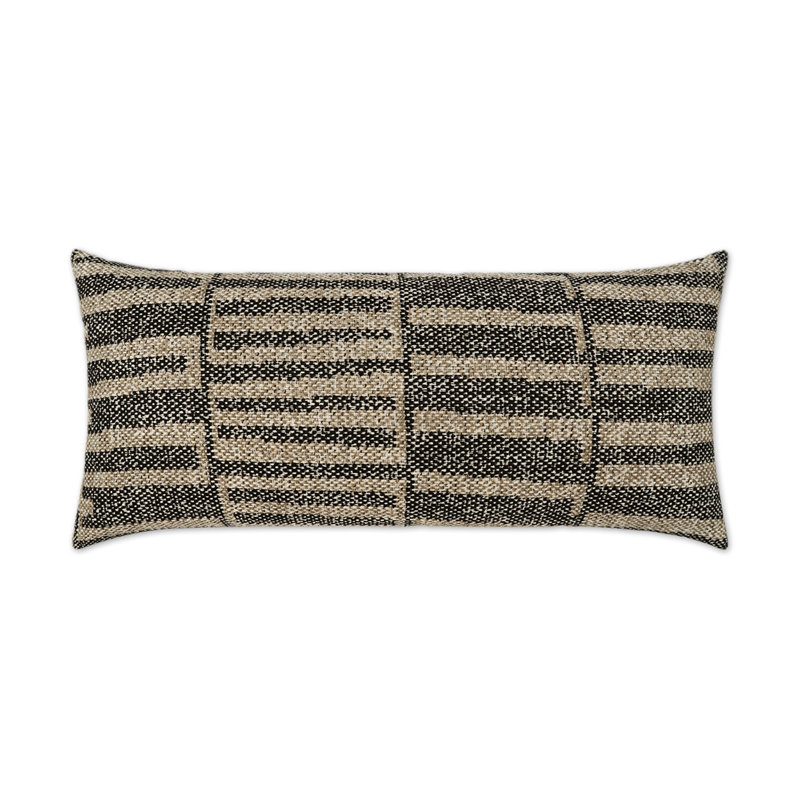 Sotis Geometric Indoor / Outdoor Pillow Cover & Insert, Quarry, Rectangle 12"H x 24"W